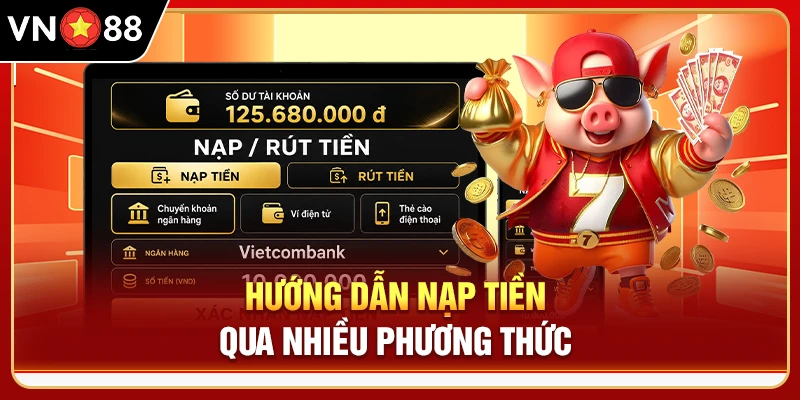 Hướng dẫn nạp tiền qua nhiều phương thức 