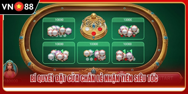 Mẹo ửa Chẵn: Xuất hiện khi kết quả trả về 4 mặ vào tiền cửa Chẵn Lẻ rinh thưởng liền tay